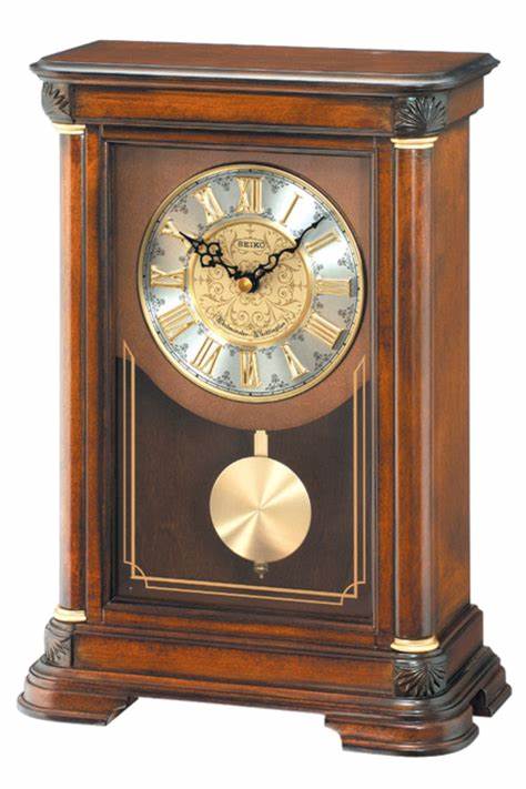 Seiko Wood Westminster Chime Mantel Clock with Pendulum - Imperfect Box QXQ008B (Pre-Order)