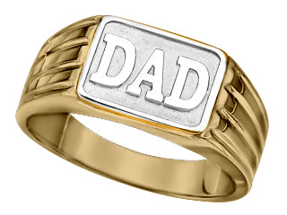 10k White Gold /Yellow Gold DAD men&