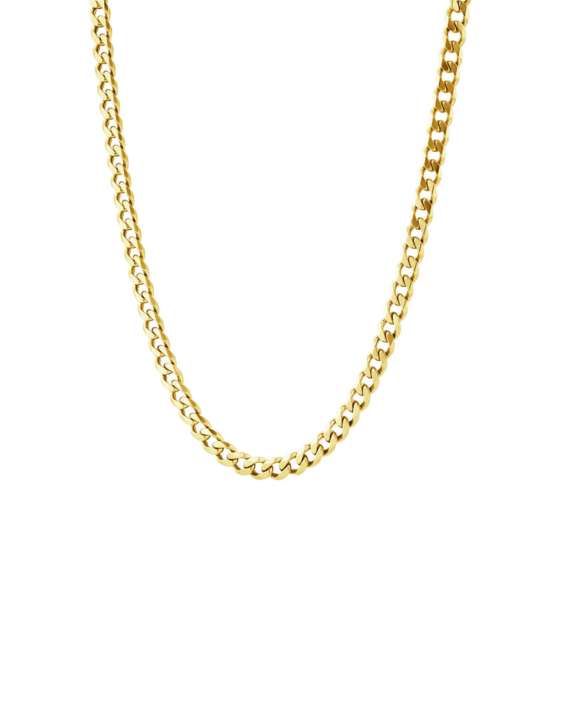 14K 2.50 mm Yellow Gold Hollow Curb CHAIN 18" (SKU C24014)