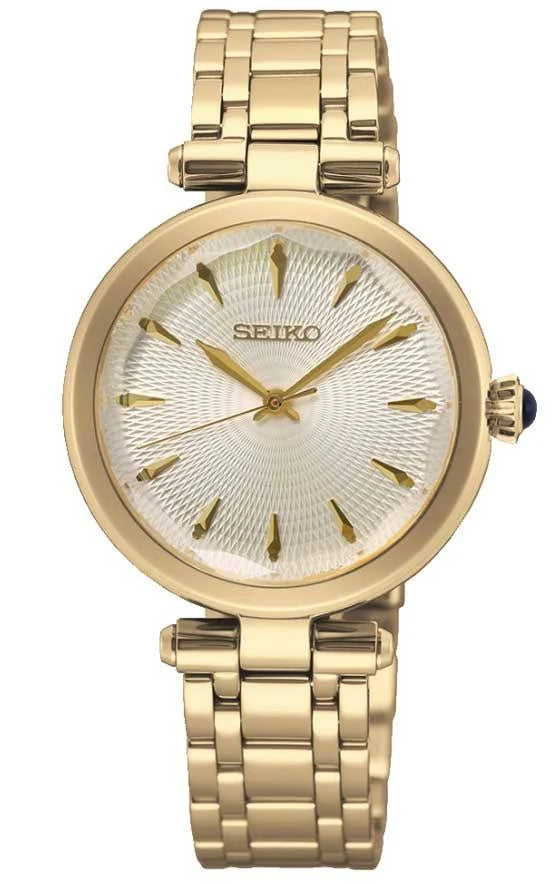 Seiko Discover More Quartz Gold Dial Ladies Watch SRZ554 (Pre-Order)