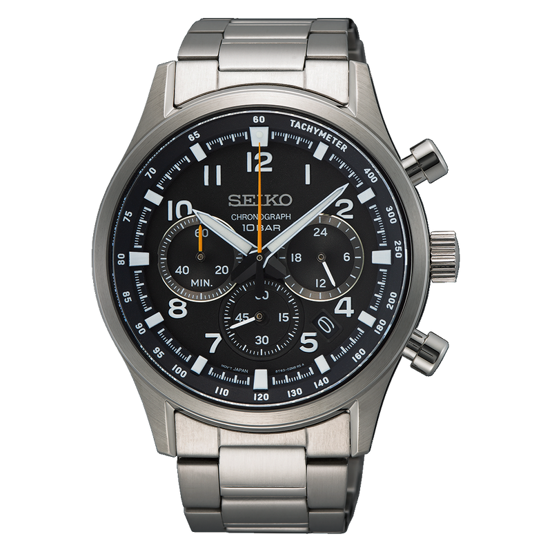Seiko Watch - Quartz Chronograph - Black Dial SSB447 (Pre-Order)