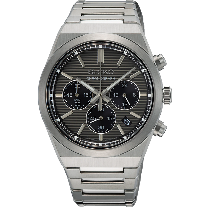 Seiko Watch - Quartz Chronograph - Black Dial SSB455 (Pre-Order)