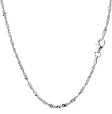 925 SILVER 1.55 mm Singapore CHAIN 16" (SKU SC15863)