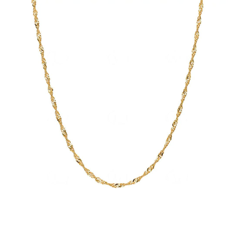 10K 2.40mm Yellow Gold SIngapore CHAIN 24" (SKU C15375)