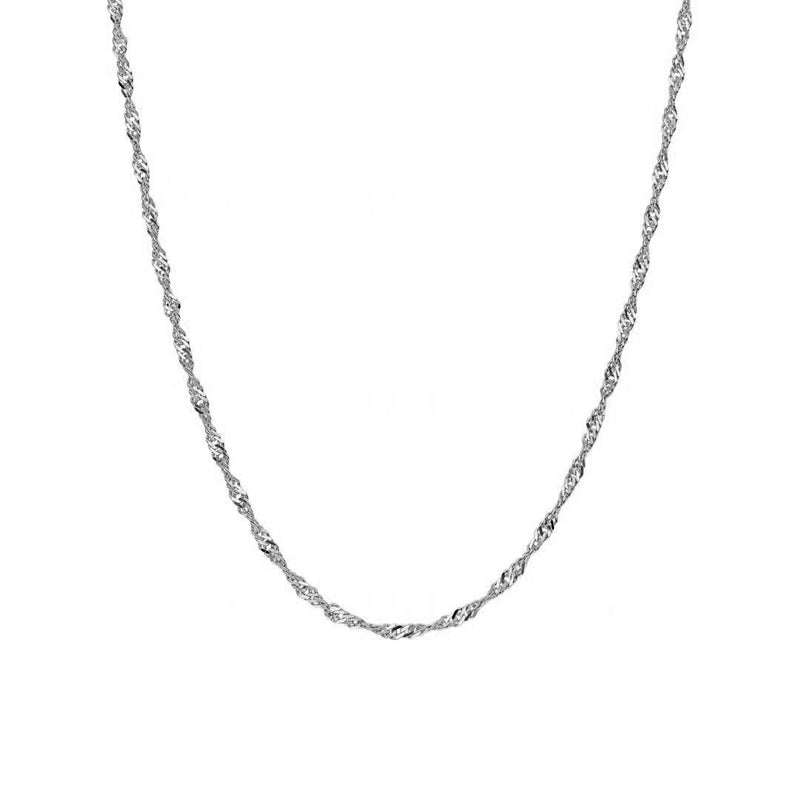 10K 2.50 mm White Gold Singapore CHAIN 24" (SKU C21052)