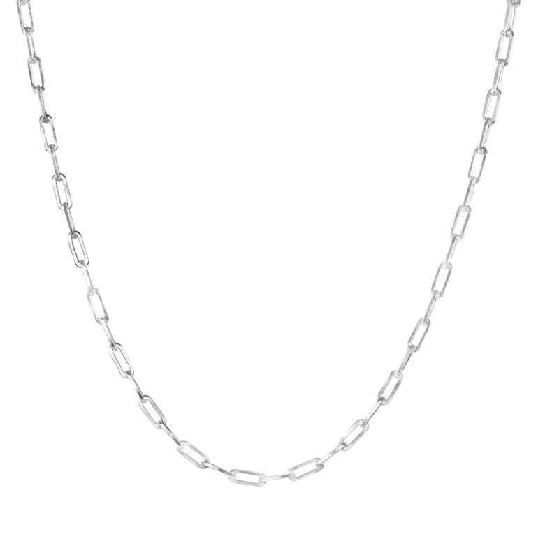 925 SILVER 1.70 mm Paper clip CHAIN 16" (SKU SC25026)