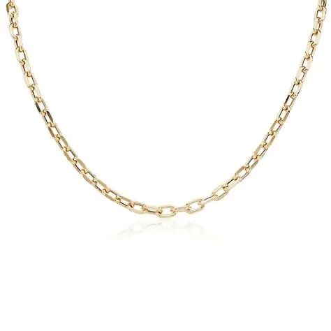 18K 1.24 mm Yellow Gold Square Cable CHAIN 18" (SKU  C24047)