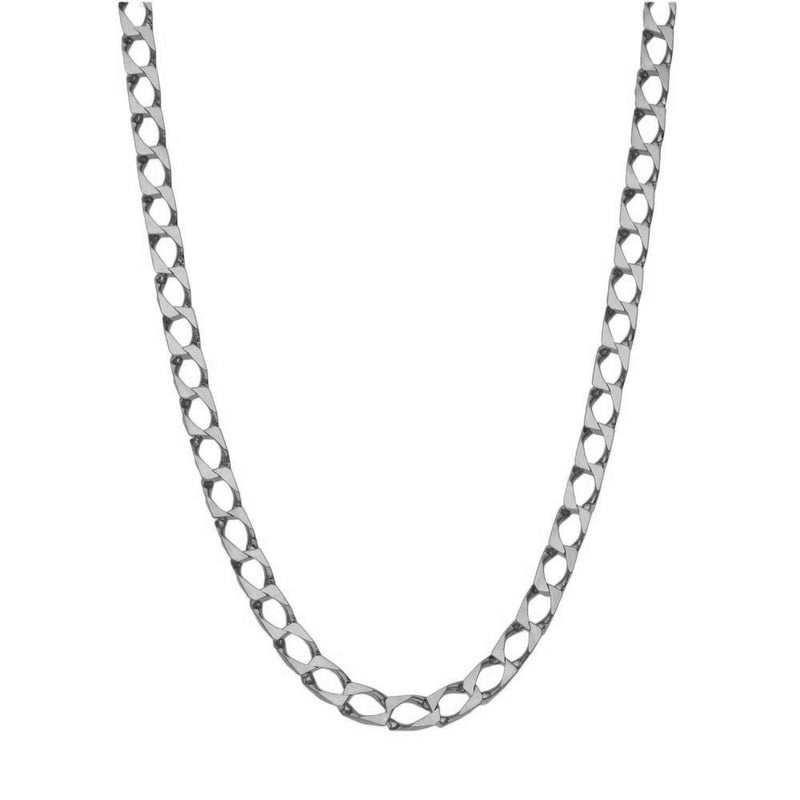 10K 4.25 mm White Gold Square Curb CHAIN 22" (SKU C15604)