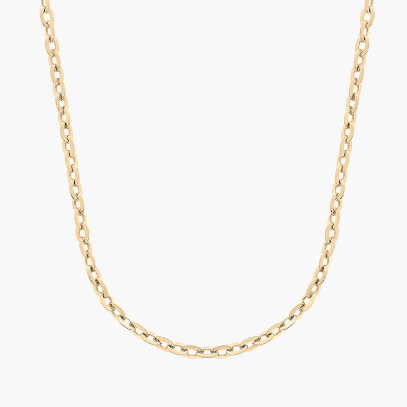 10K 1.25mm Yellow Gold Squared Cable CHAIN 22" (SKU C140045)