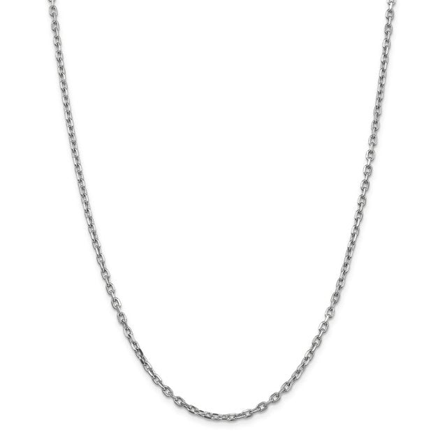 14K 0.50mm White Gold Cable CHAIN 17" (SKU C11006)