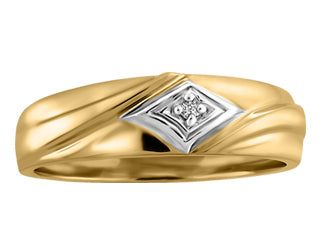 10K Yellow Gold 0.02CT Diamond Men&