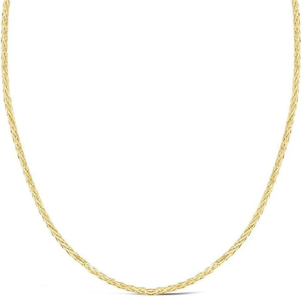 10K 1.12 mm Yellow Gold Wheat CHAIN 16" (SKU C21037)