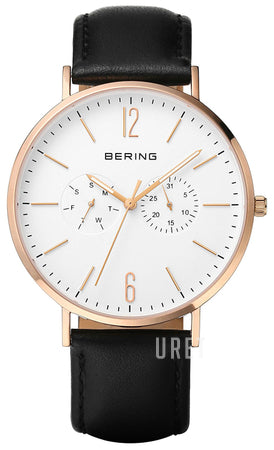 BERING Day Date  misura 41 mm Silver Dial Stell Case Pink PVD Watch (14240-464)