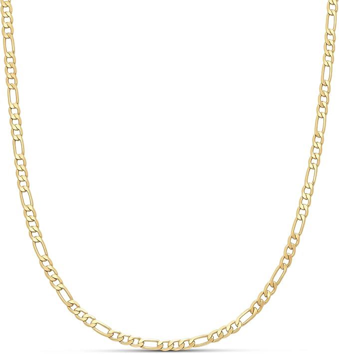 10K 2 mm Yellow Gold Figaro CHAIN 20" (SKU C15488)