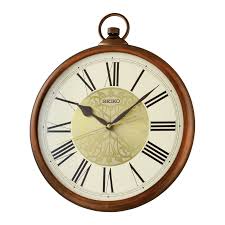 Seiko Jam Dinding SEIKO Analog Metallic Brown Case - Wall Clock - QXA837B (Pre-Order)