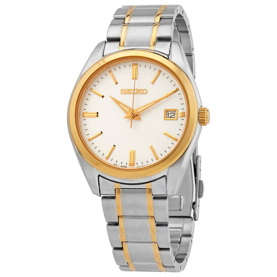 Seiko Quartz White Dial Two-tone Men&