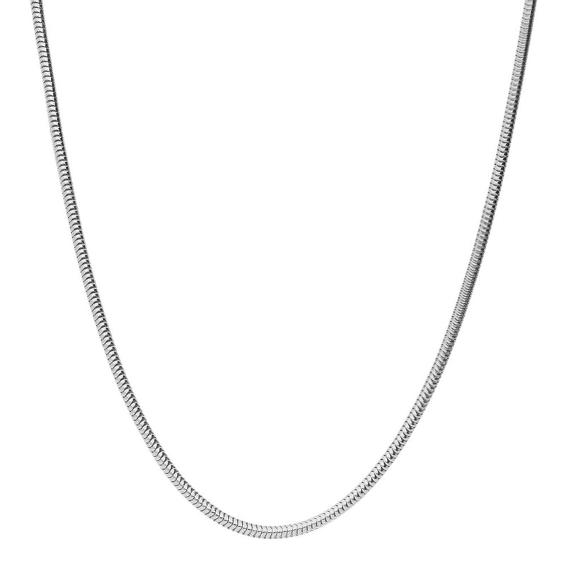 10K 1.0 mm White Gold Snake CHAIN 18" (SKU C15617)