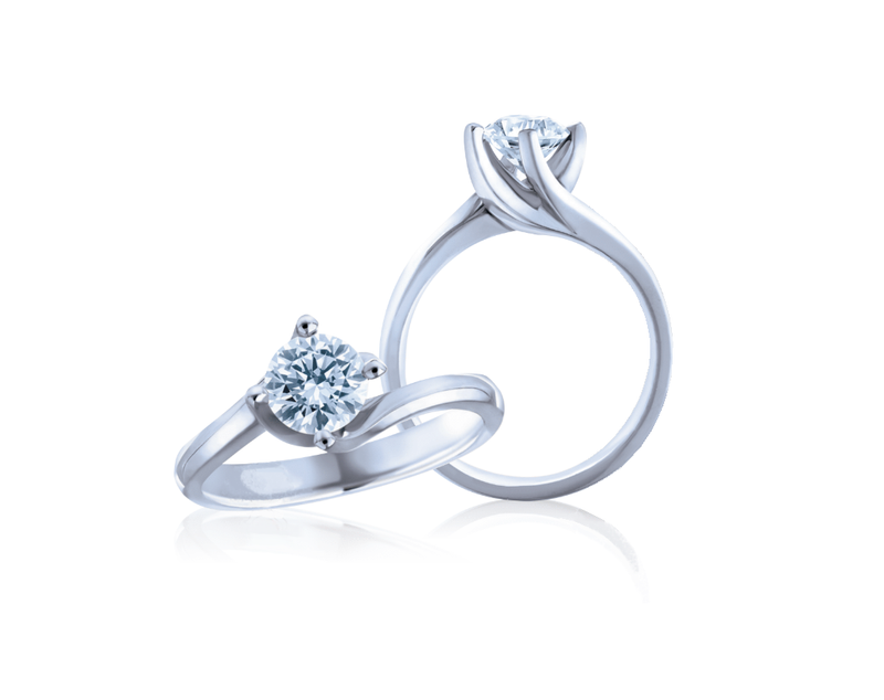 14K WG 0.25CT Canadin Diamond Engagement Ring