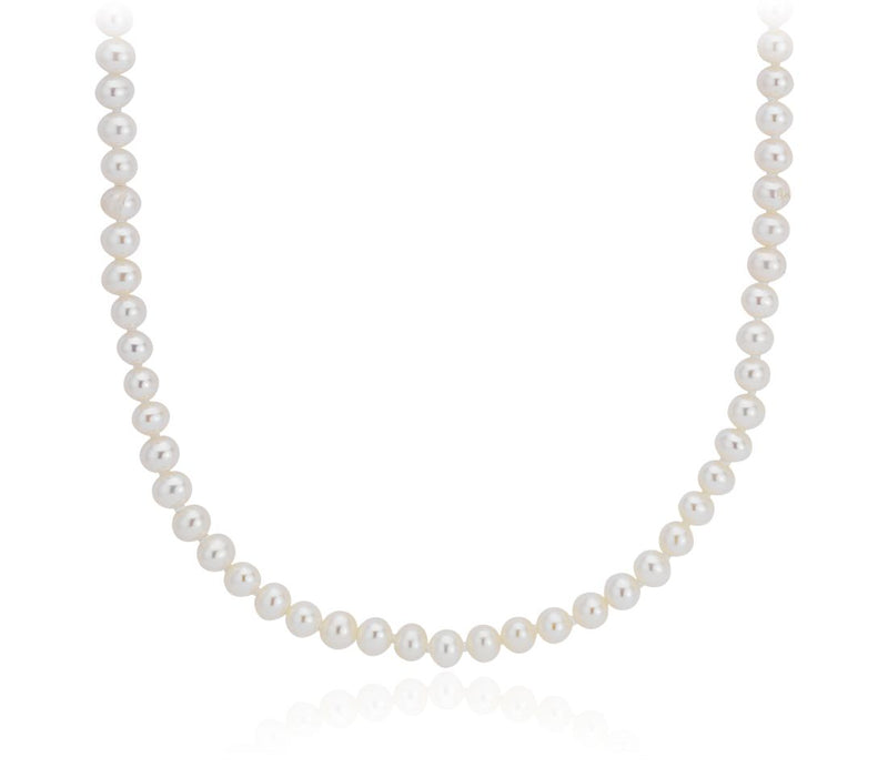 14K YG 6.5MM CULTURED PEARL NECKLACE 20"