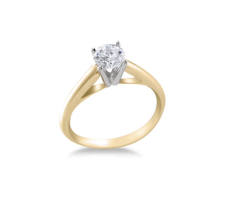 14K Yellow Gold 0.73ct Diamond Engagement  Ring