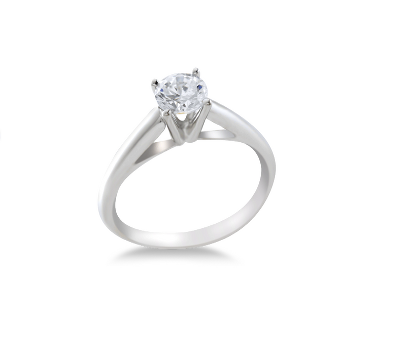 Platinum .51ct Solitaire Diamond Ring