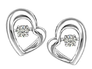 10K White Gold 0.10ct CND diamond earring