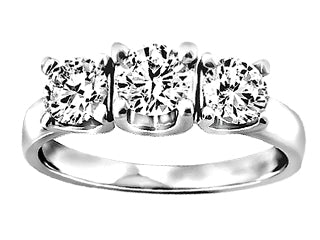 14K WG 0.30CT Diamond Engagement Ring