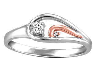 10K W/RG 0.06CT Canadian Diamond  Ring