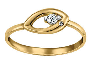 10K WG 0.067CT Canadian Diamond  Ring