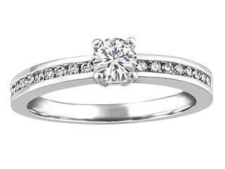 14K WG 0.47CT Canadian Diamond Engagement Ring