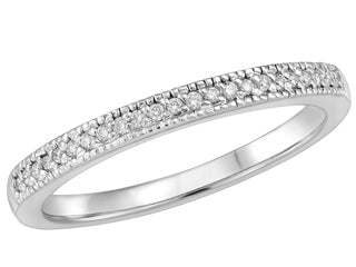 10K WG 0.092CT Diamond Matching Ring