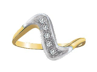 10K White Gold 0.05CT Diamond Ring